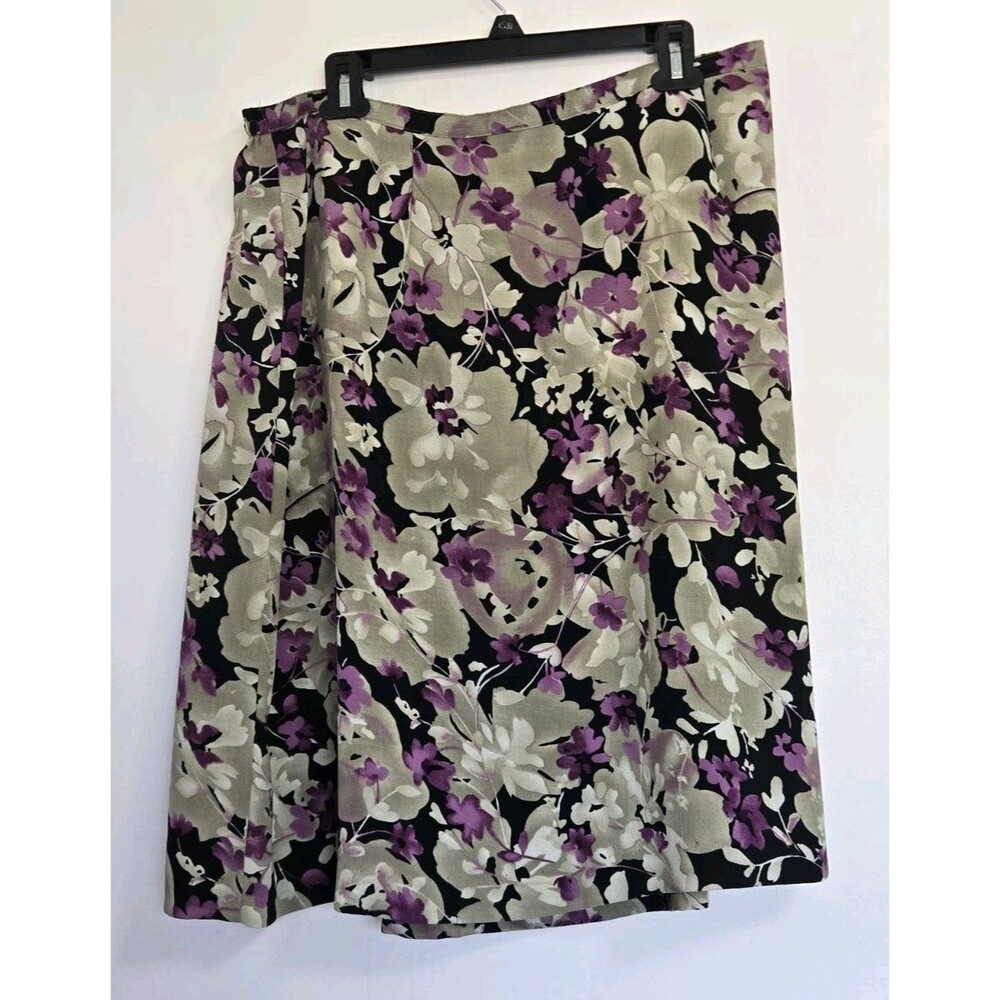 Kathie Lee Skirt Womens XL Dark Floral Peasant Boho Festival Flower‎ Cottagecore